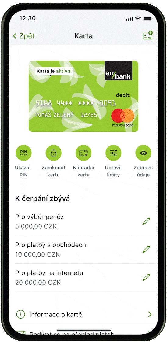 Zalozeni virtualni karty - Virtuální karty