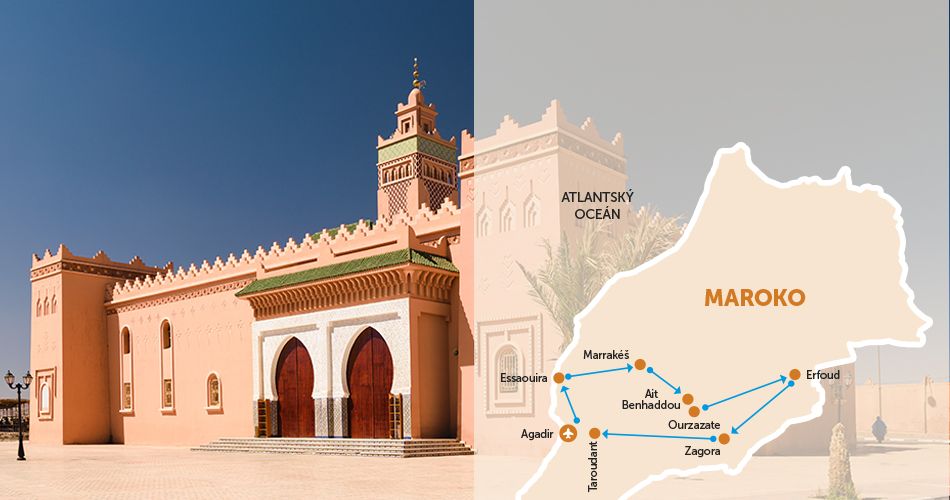 Okruh Saharou - mapa okruhu