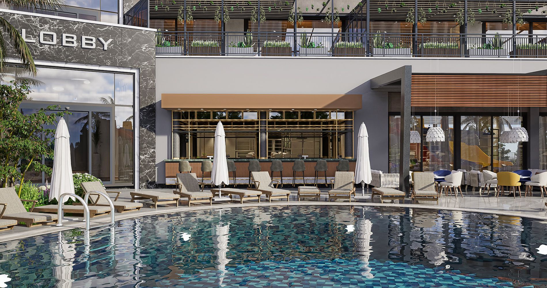 Bazén - vizualizace