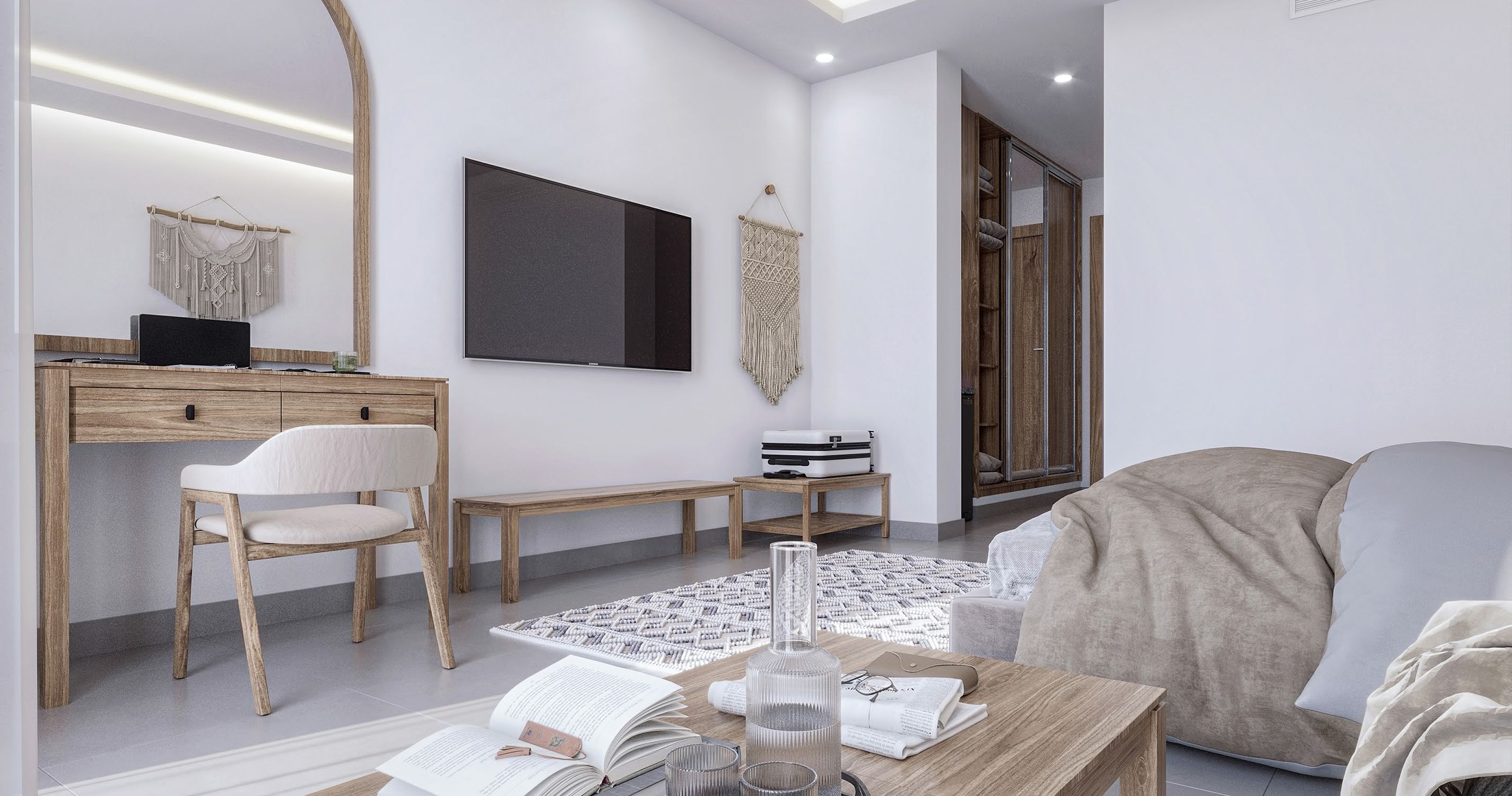 Hotelový pokoj - vizualizace