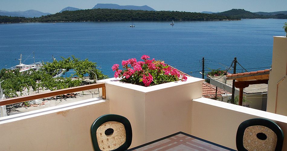 Výhled z balkónu pokoje