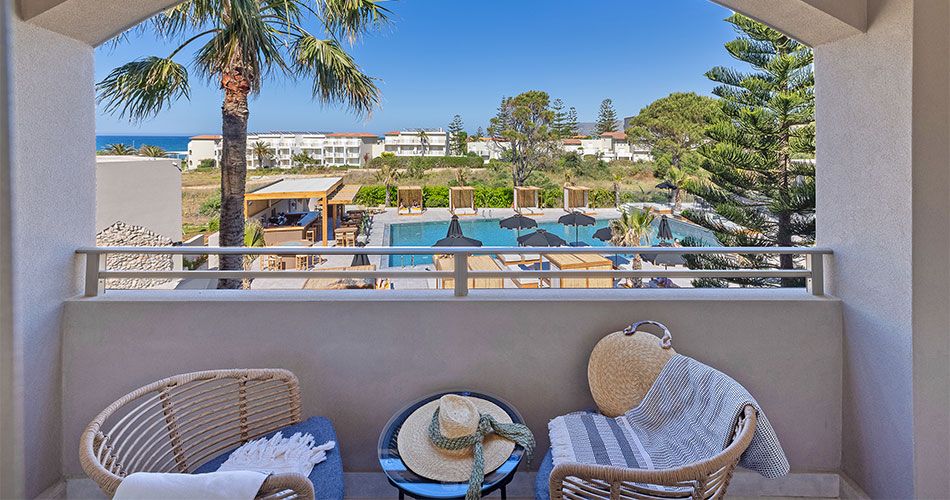 Balkon pokoje Superior s výhledem na moře