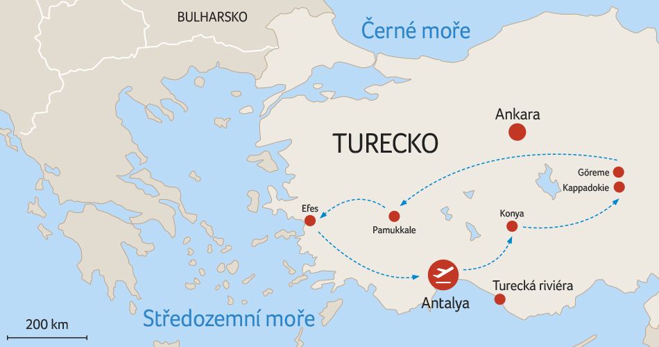 Mapa Okruhu Tureckem