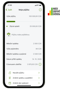  Detail půjčky v mobilní aplikaci