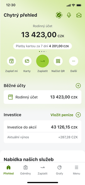 Založení v aplikaci