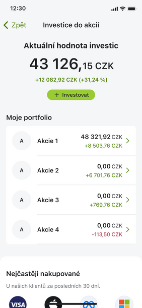 Moje portfólio v aplikaci