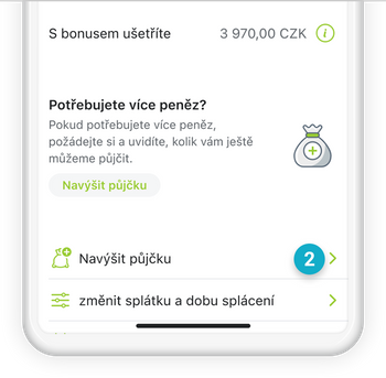 Ilustrace: Navýšení půjčky