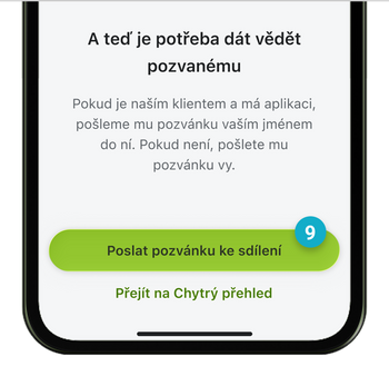 Ilustrace: Sdílení bankovních služeb v mobilní aplikaci