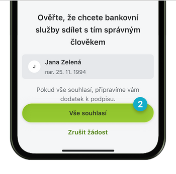 Ilustrace: Sdílení bankovních služeb v mobilní aplikaci
