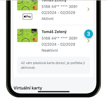 Ilustrace: Aktivace platební karty