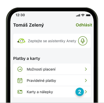 Ilustrace: Zobrazení a změna PINu