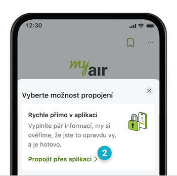 Ilustrace: Spárování mobilní aplikace