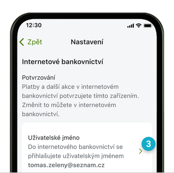 Ilustrace: Uživatelské jméno do internetového bankovnictví