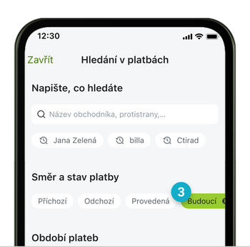 Ilustrace: Vyhledání platby
