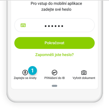 Aneta v mobilní aplikaci | Air Bank