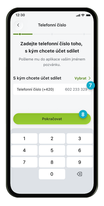 Ilustrace: Sdílení bankovních služeb v mobilní aplikaci