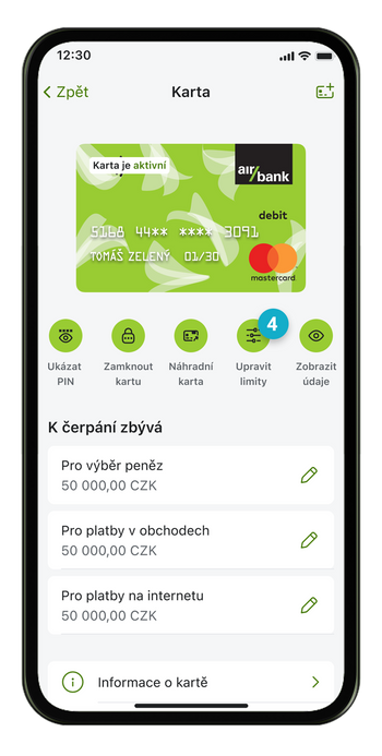 Ilustrace: Limity karty