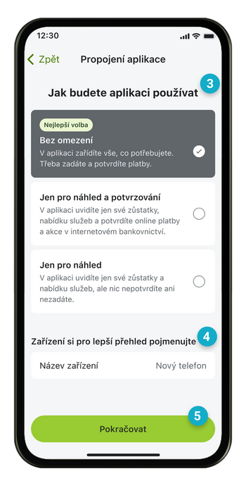 Ilustrace: Spárování mobilní aplikace