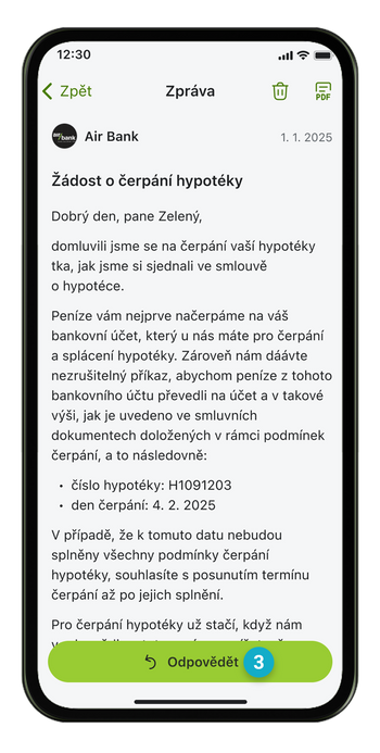 Ilustrace: Žádost o čerpání hypotéky