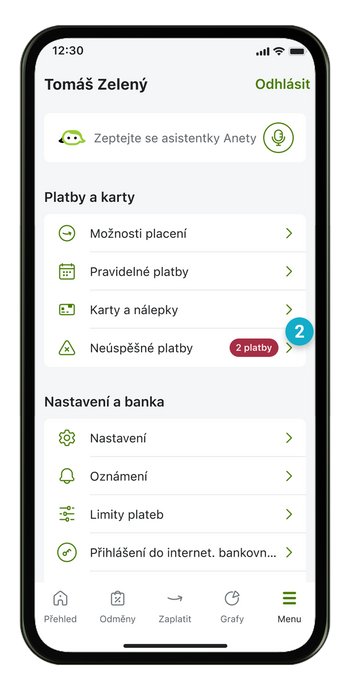 Ilustrace: Vyhledání platby