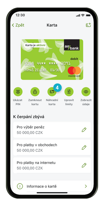 Ilustrace: Vydání náhradní karty nebo nálepky