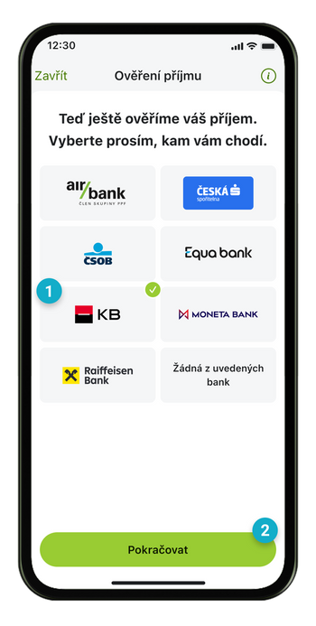 Ilustrace: Doložení výpisů z účtu na dálku v bance, kam chodí váš příjem