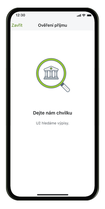 Ilustrace: Doložení výpisů z účtu na dálku v bance, kam chodí váš příjem