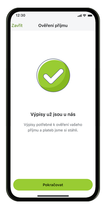 Ilustrace: Doložení výpisů z účtu na dálku v bance, kam chodí váš příjem