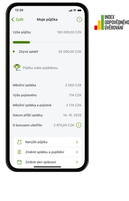  Detail půjčky v mobilní aplikaci