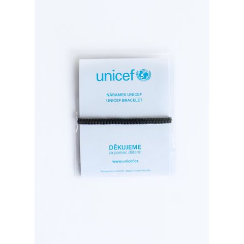 Černý macramé náramek UNICEF