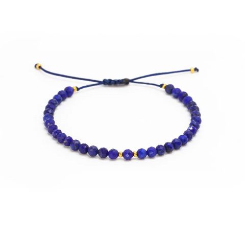 Lapis lazuli náramek s pozlacenými korálky