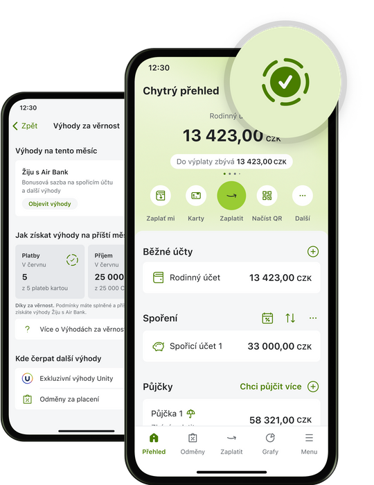 Všechno přehledně vidíte ve své aplikaci