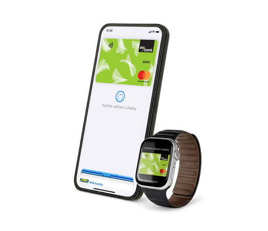 Karta v mobilu a hodinkách