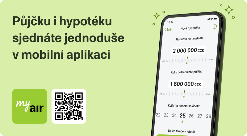 Půjčku i hypotéku sjednáte jednoduše v mobilní aplikaci