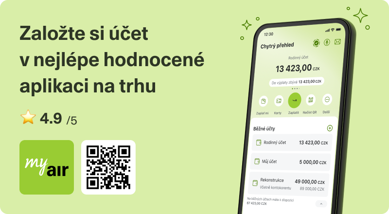 Založte si účet v nejlépe hodnocené aplikaci na trhu