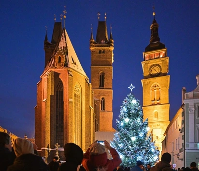 Rozsvícení vánočního stromu v Hradci Králové