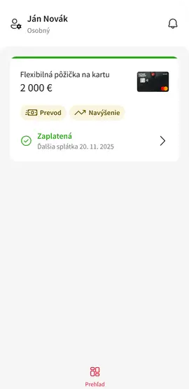 Prehled Aktivni smlouvy Flexi SK vydana