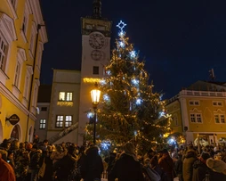 Rozsvícení vánočního stromu v Kroměříži