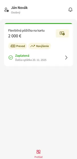 Prehled Aktivni smlouvy Flexi SK nevydana