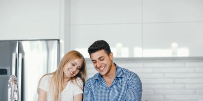 Couple home kitchen