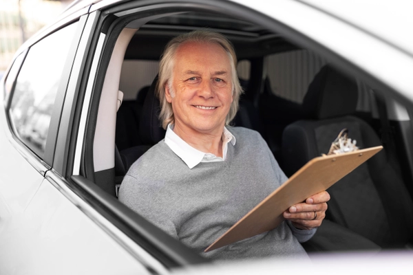 Person preparing get driver license